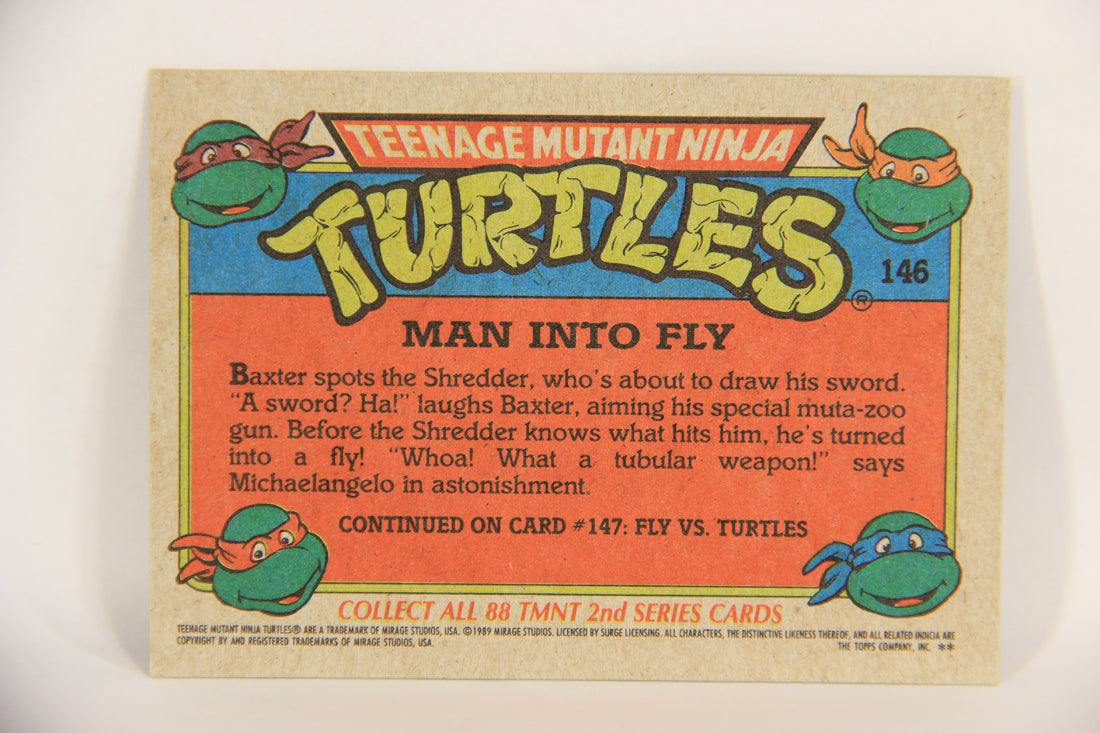 Teenage Mutant Ninja Turtles 2nd Series 1989 Trading Card #146 Man Into Fly L017868