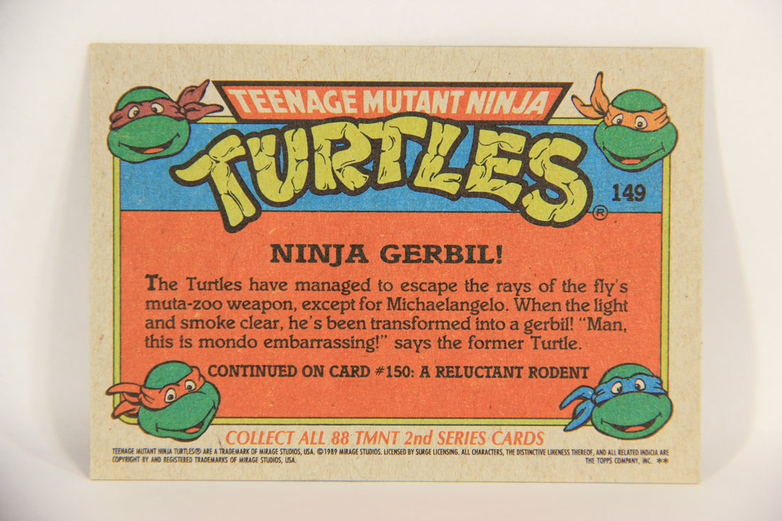 Teenage Mutant Ninja Turtles 2nd Series 1989 Trading Card #149 Ninja Gerbil L017871