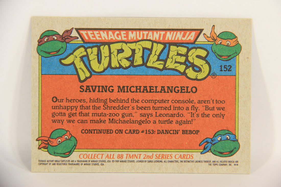 Teenage Mutant Ninja Turtles 2nd Series 1989 Trading Card #152 Saving Michaelangelo L017874