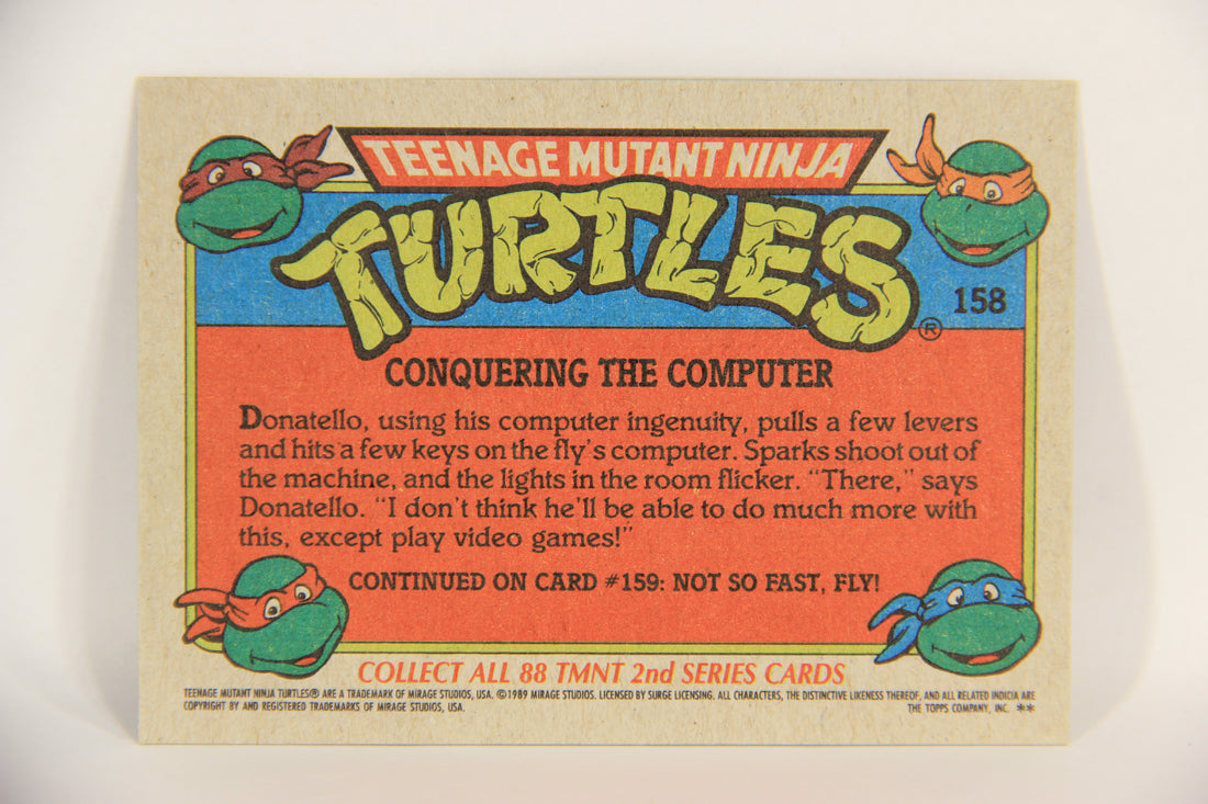 Teenage Mutant Ninja Turtles 2nd Series 1989 Trading Card #158 Conquering The Computer L017881