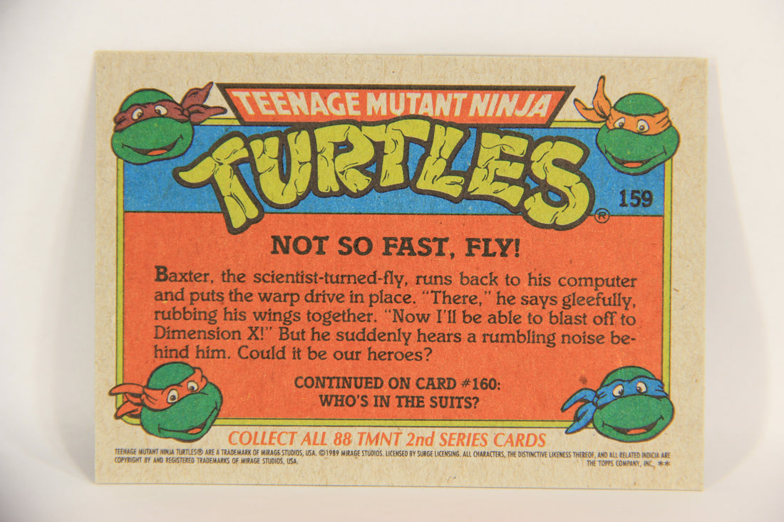 Teenage Mutant Ninja Turtles 2nd Series 1989 Trading Card #159 Not So Fast Fly L017882