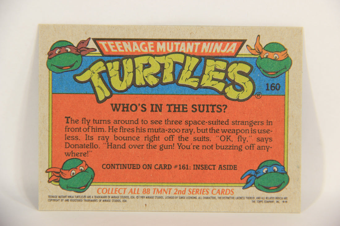 Teenage Mutant Ninja Turtles 2nd Series 1989 Trading Card #160 Who's In The Suits L017883