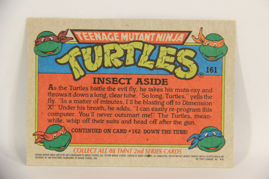 Teenage Mutant Ninja Turtles 2nd Series 1989 Trading Card #161 Insect Aside L017884