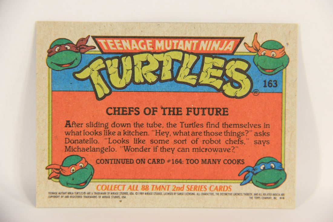 Teenage Mutant Ninja Turtles 2nd Series 1989 Trading Card #163 Chefs Of The Future L017886