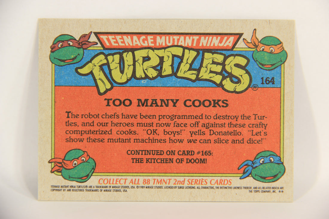 Teenage Mutant Ninja Turtles 2nd Series 1989 Trading Card #164 Too Many Cooks L017887