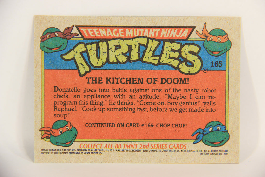 Teenage Mutant Ninja Turtles 2nd Series 1989 Trading Card #165 The Kitchen Of Doom L017888