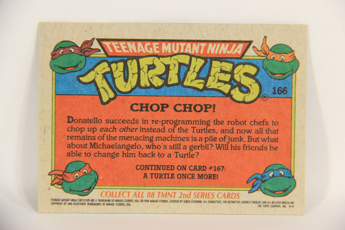 Teenage Mutant Ninja Turtles 2nd Series 1989 Trading Card #166 Chop Chop L017889