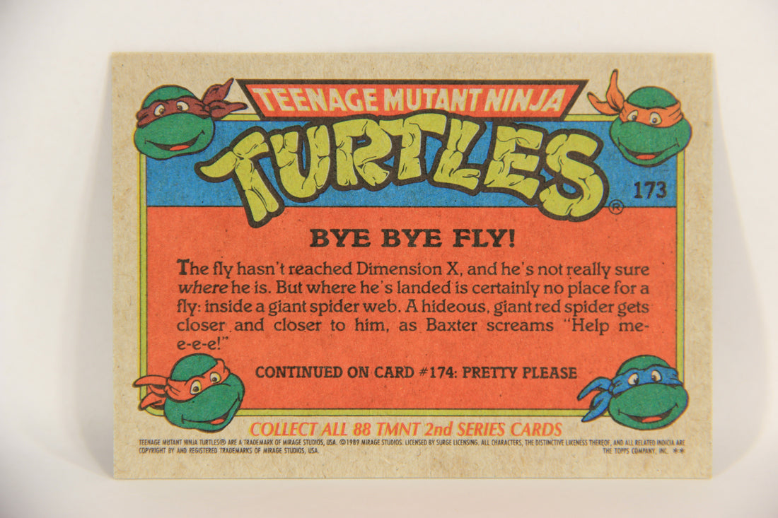 Teenage Mutant Ninja Turtles 2nd Series 1989 Trading Card #173 Bye Bye Fly L017896