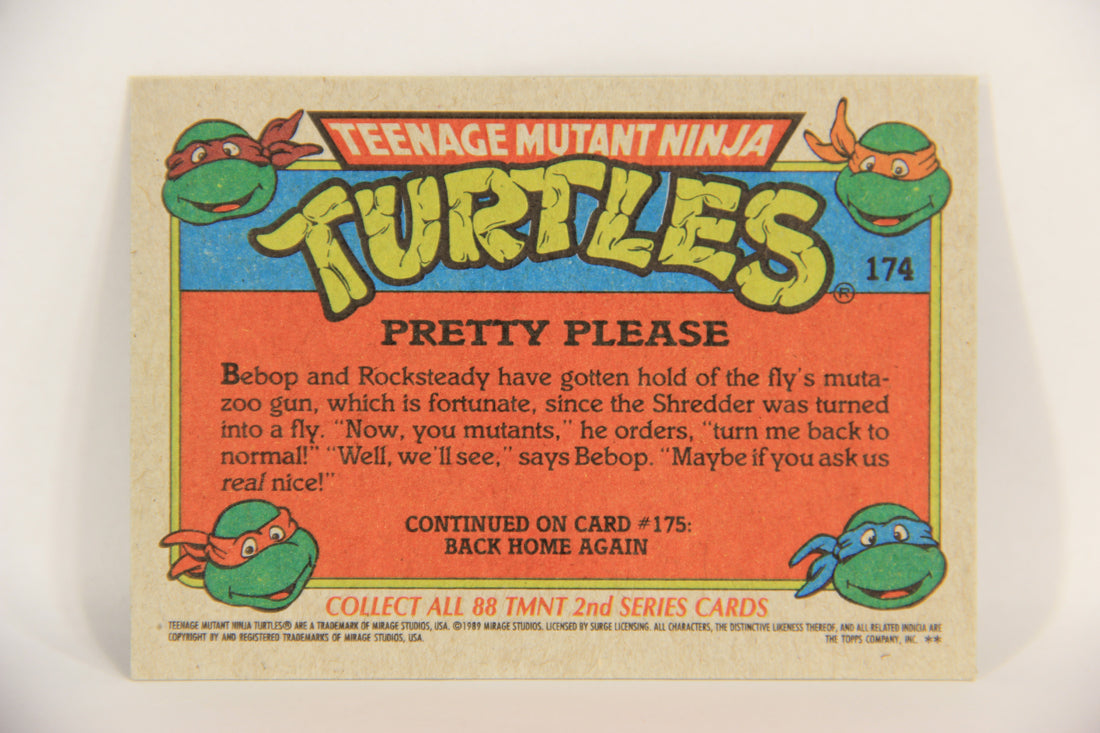 Teenage Mutant Ninja Turtles 2nd Series 1989 Trading Card #174 Pretty Please L017897