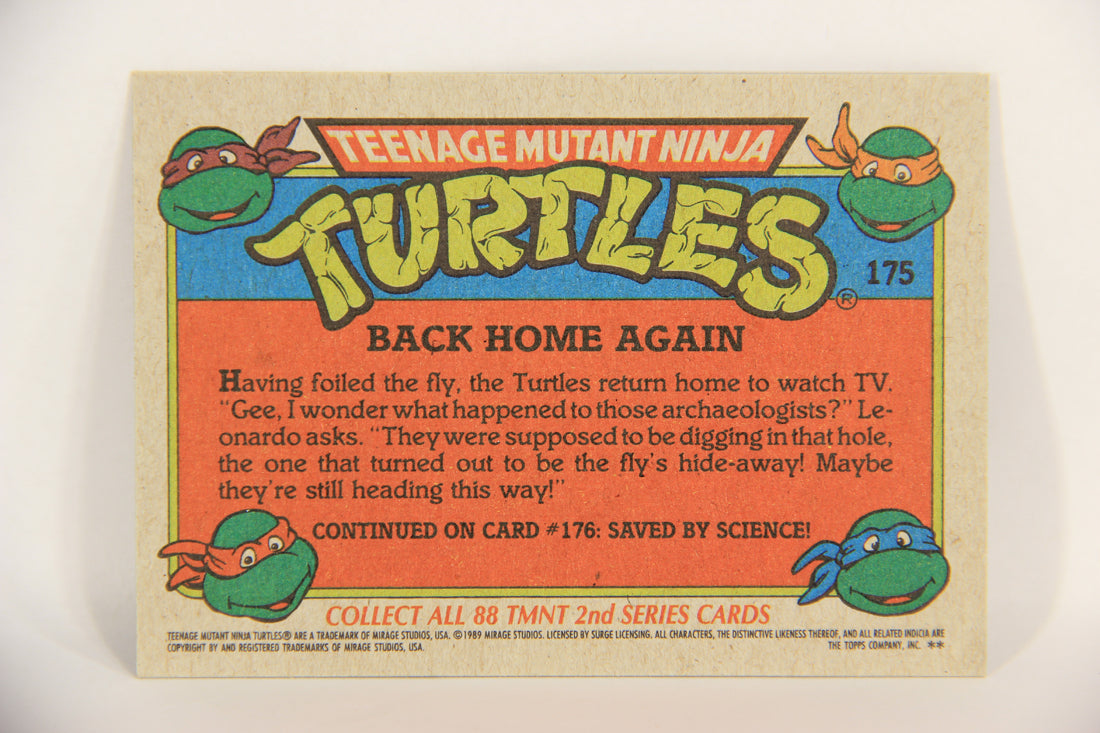 Teenage Mutant Ninja Turtles 2nd Series 1989 Trading Card #175 Back Home Again L017898