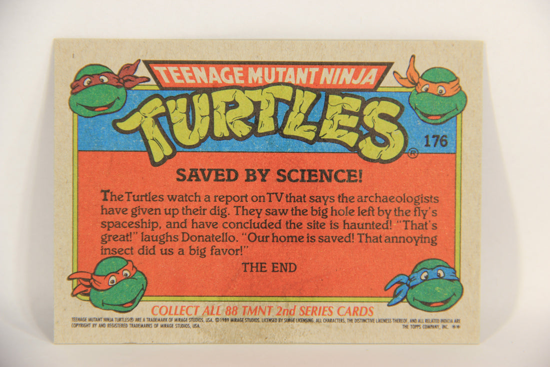 Teenage Mutant Ninja Turtles 2nd Series 1989 Trading Card #176 Saved By Science L017899