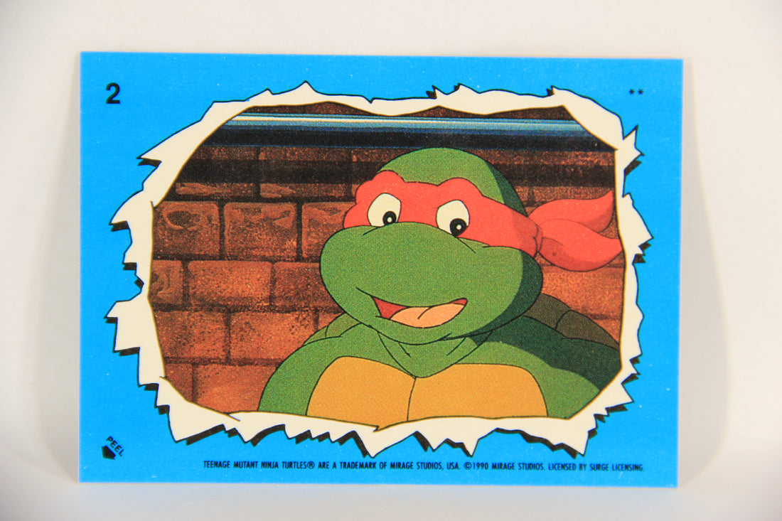 Teenage Mutant Ninja Turtles 2nd Series 1989 Card Sticker #2 Raphael L017901