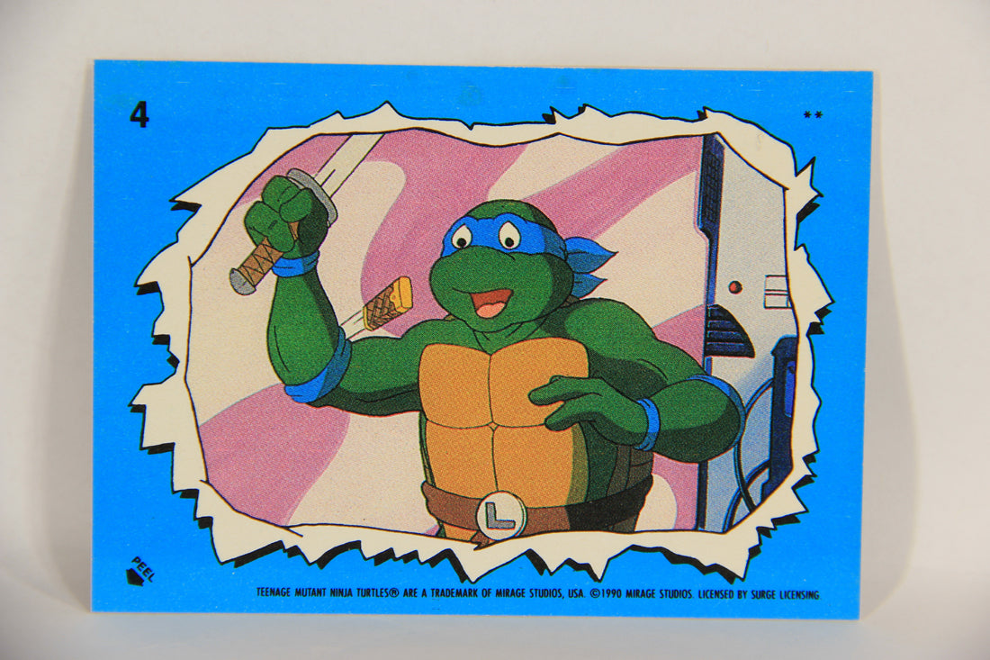 Teenage Mutant Ninja Turtles 2nd Series 1989 Card Sticker #4 Leonardo L017903