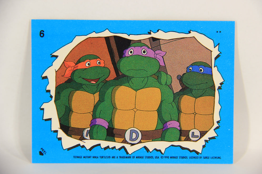 Teenage Mutant Ninja Turtles 2nd Series 1989 Sticker #6 Michaelangelo Donatello Leonardo L017905