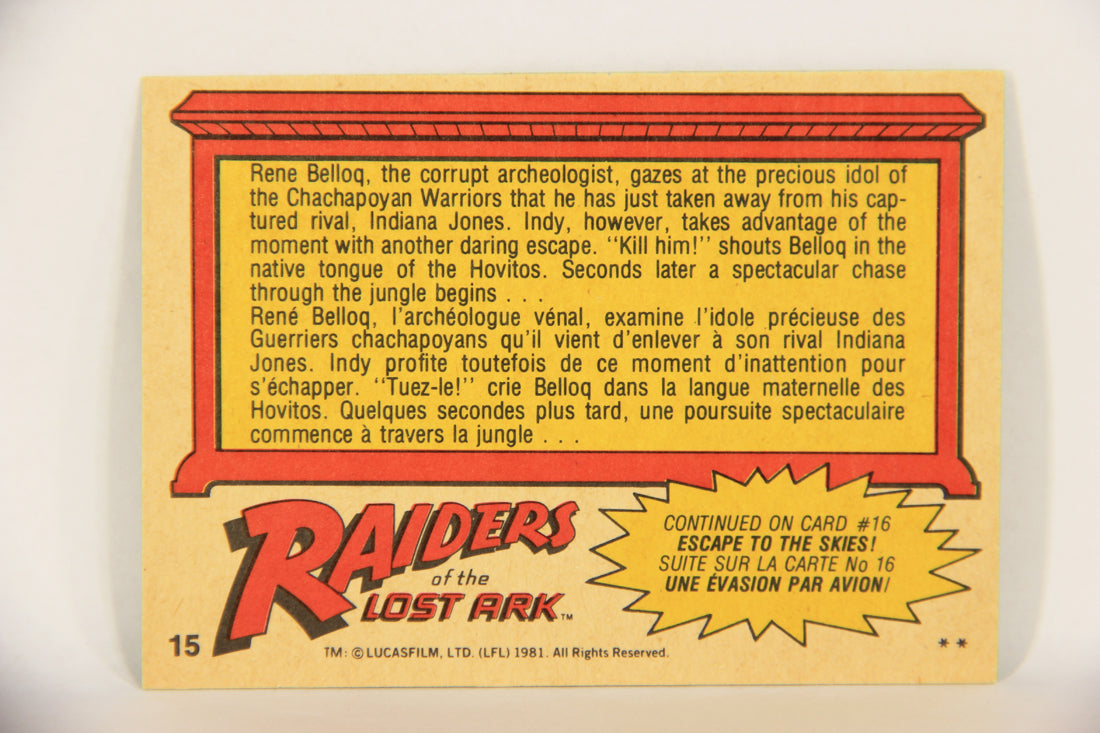 Raiders Of The Lost Ark 1981 Trading Card #15 Belloq's Prize FR-ENG OPC L017941