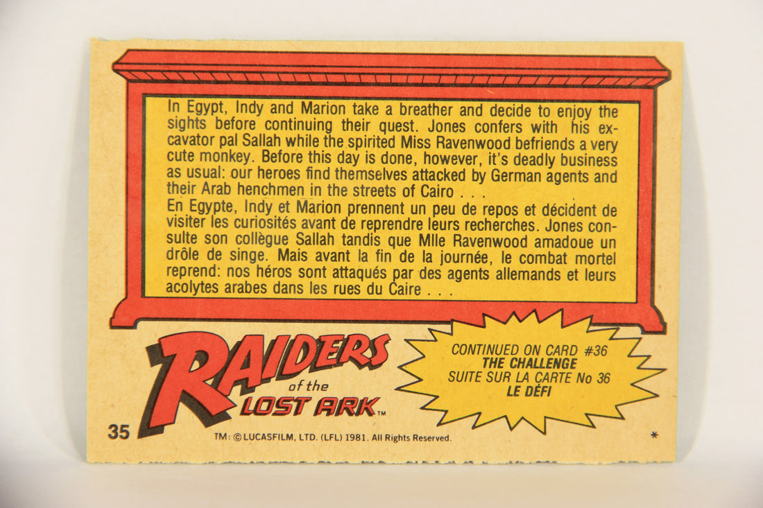 Raiders Of The Lost Ark 1981 Trading Card #35 Attacked By Arab Henchmen FR-ENG OPC L017961