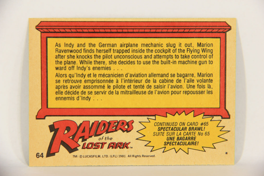 Raiders Of The Lost Ark 1981 Trading Card #64 Marion Holds Off The Enemy FR-ENG OPC L017990