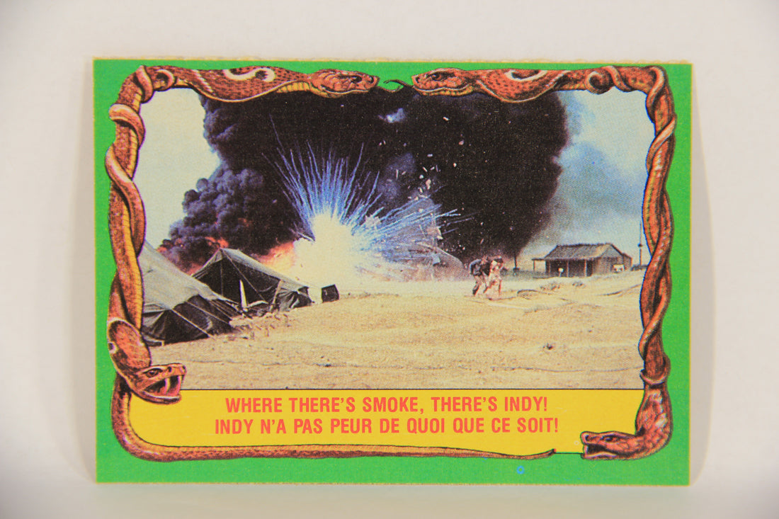 Raiders Of The Lost Ark 1981 Trading Card #67 Where There's Smoke There's Indy FR-ENG OPC L017993