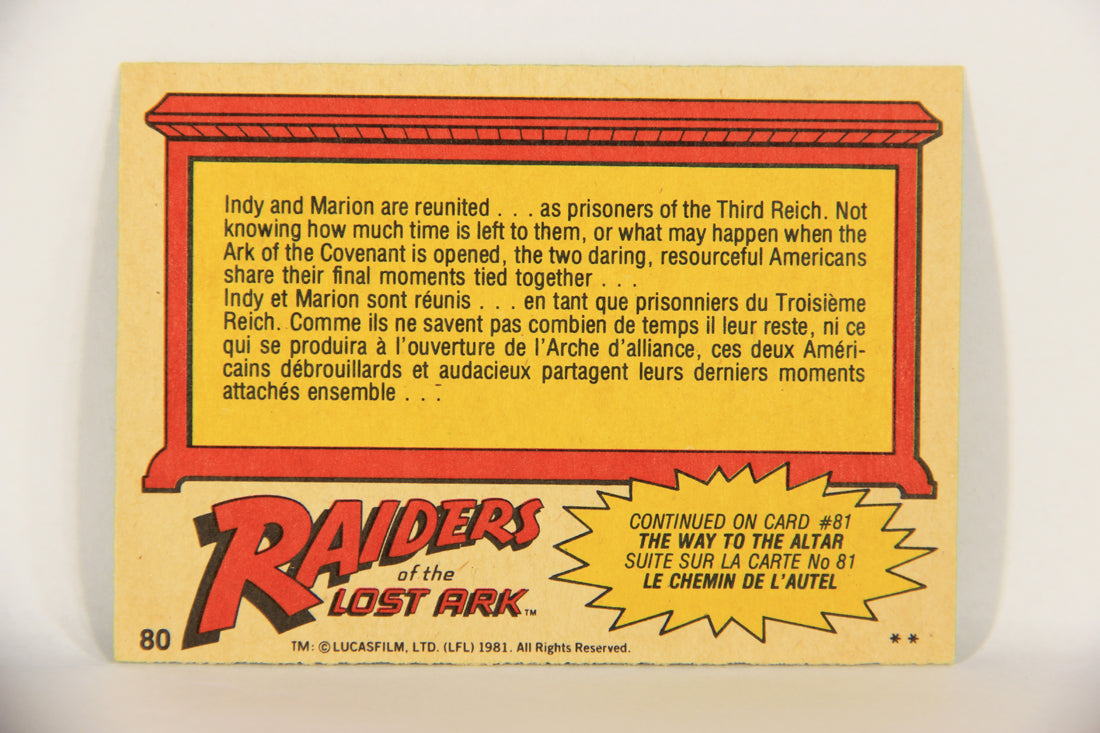 Raiders Of The Lost Ark 1981 Trading Card #80 Captives Of The Evil One FR-ENG OPC L018006
