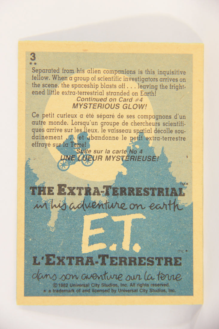 E.T. The Extra-Terrestrial 1982 Trading Card #3 Stranded FR-ENG OPC L018030