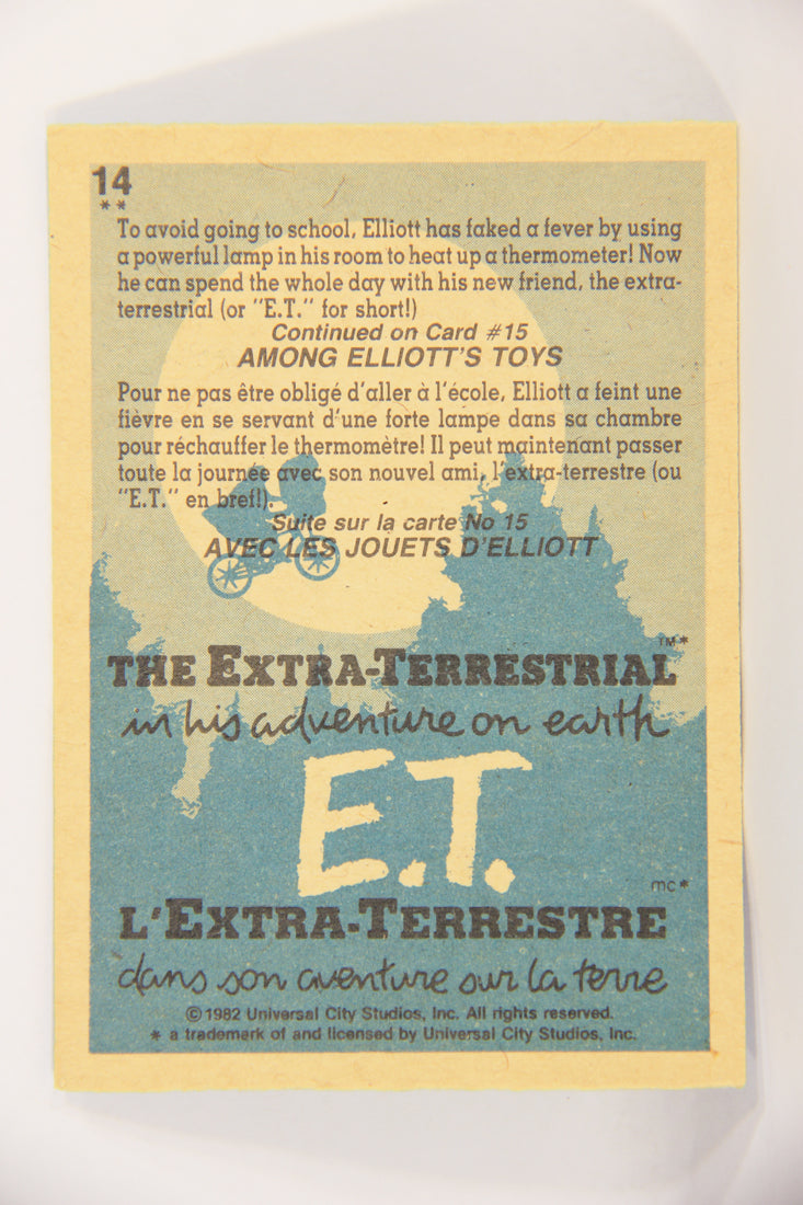 E.T. The Extra-Terrestrial 1982 Trading Card #14 The E.T. And Me FR-ENG OPC L018041