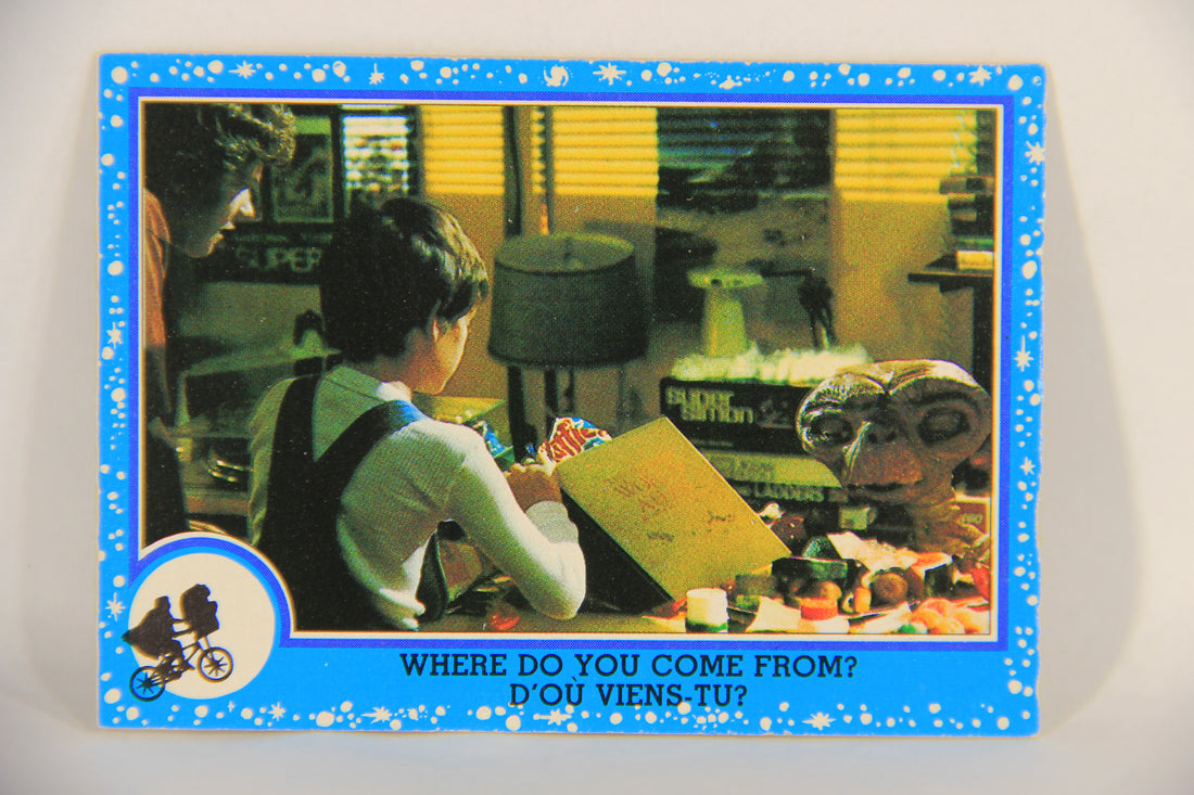 E.T. The Extra-Terrestrial 1982 Trading Card #17 Where Do You Come From FR-ENG OPC L018044
