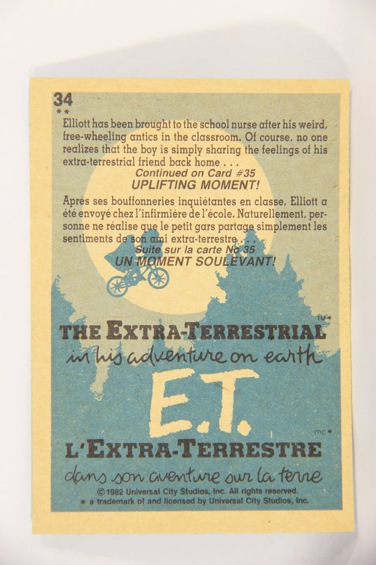 E.T. The Extra-Terrestrial 1982 Trading Card #34 What's Wrong With Elliott FR-ENG OPC L018061
