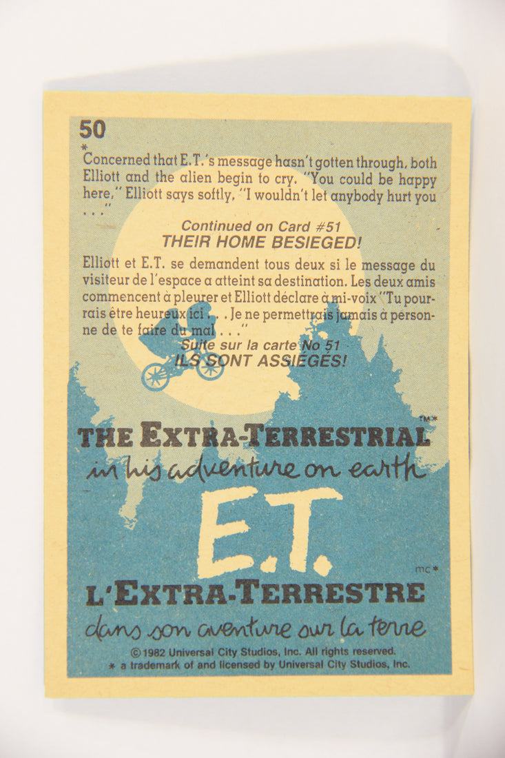 E.T. The Extra-Terrestrial 1982 Trading Card #50 Did They Hear You FR-ENG OPC L018077