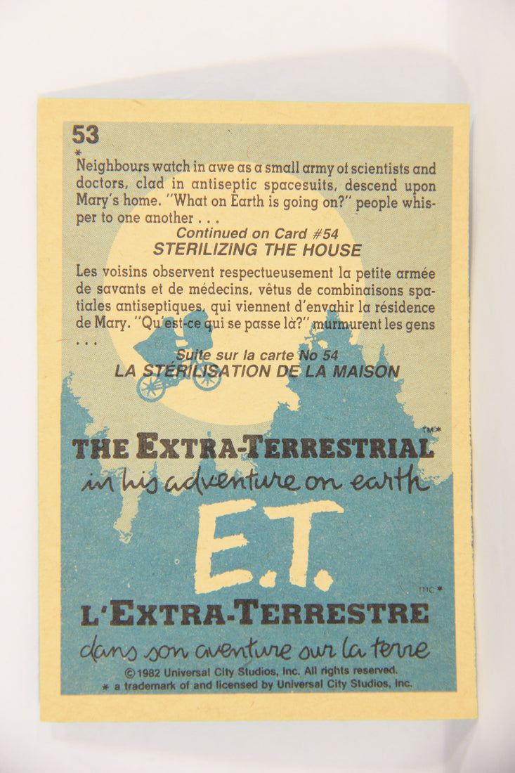 E.T. The Extra-Terrestrial 1982 Trading Card #53 The Investigators FR-ENG OPC L018080