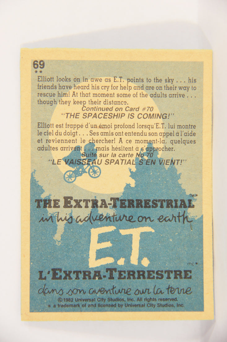 E.T. The Extra-Terrestrial 1982 Trading Card #69 Sighting The Aliens FR-ENG OPC L018096