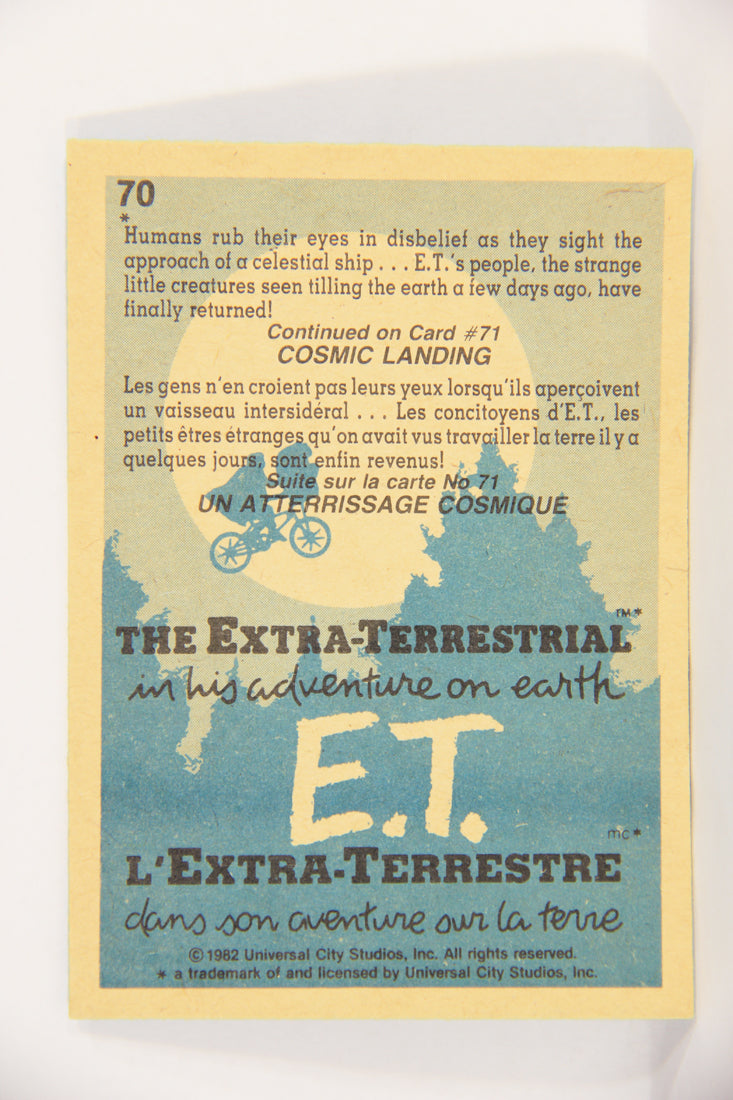 E.T. The Extra-Terrestrial 1982 Trading Card #70 The Spaceship Is Coming FR-ENG OPC L018097