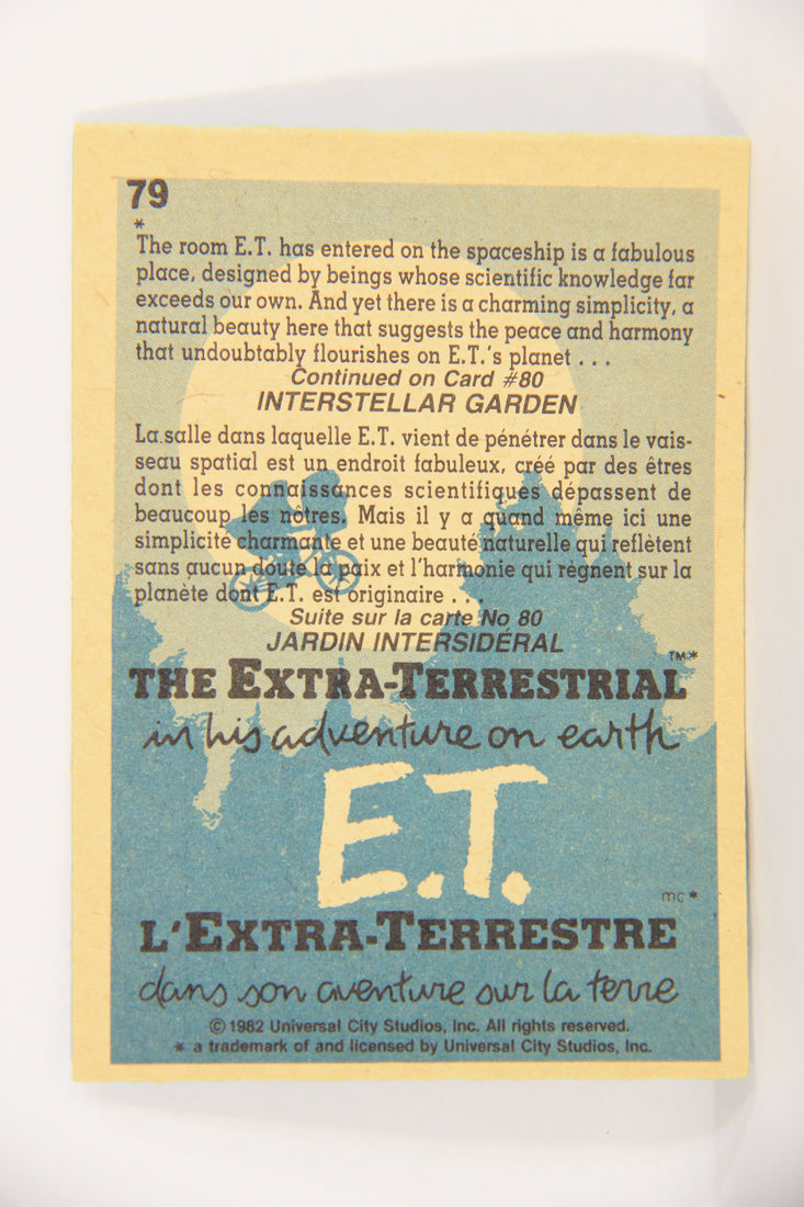 E.T. The Extra-Terrestrial 1982 Trading Card #79 Spaceship Interior FR-ENG OPC L018106