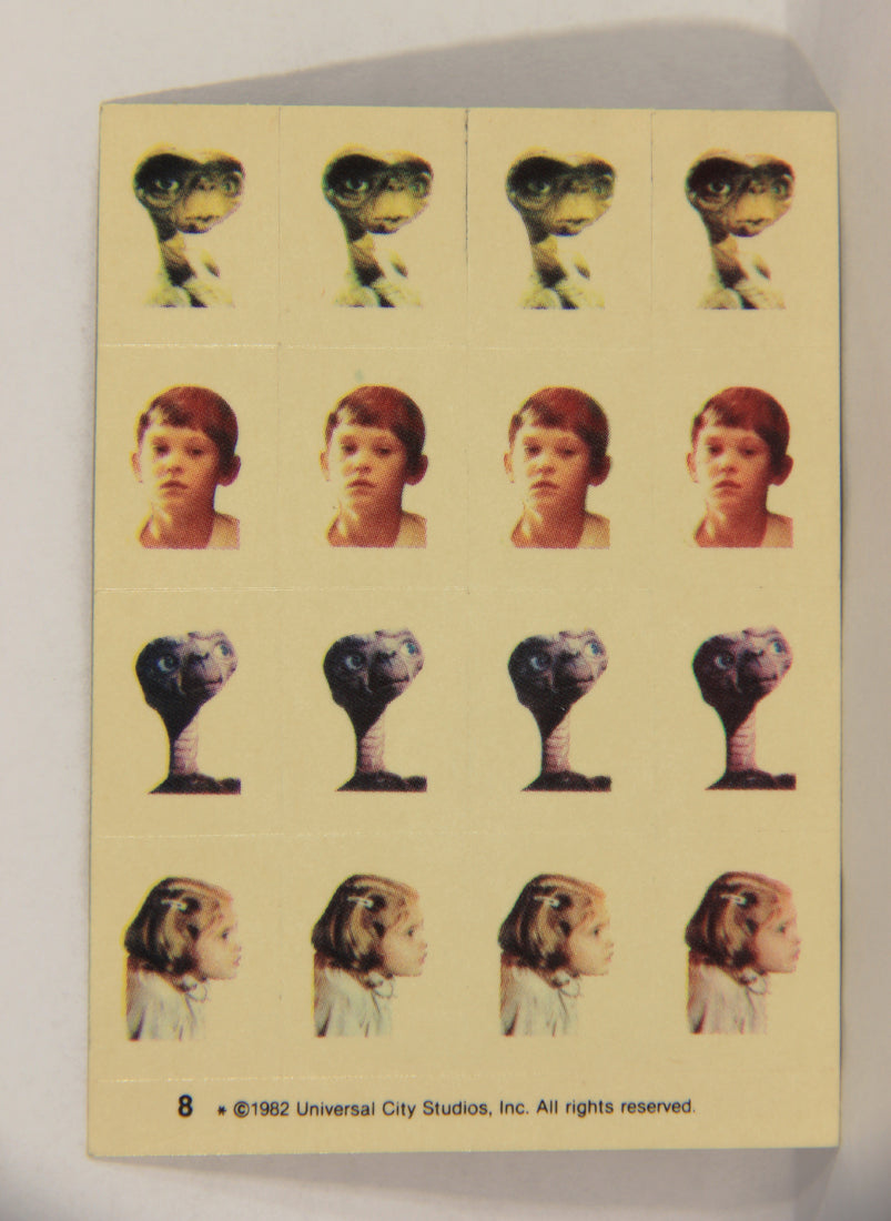 E.T. The Extra-Terrestrial 1982 Trading Card Sticker #8 E.T. - Elliot - Gertie L018122