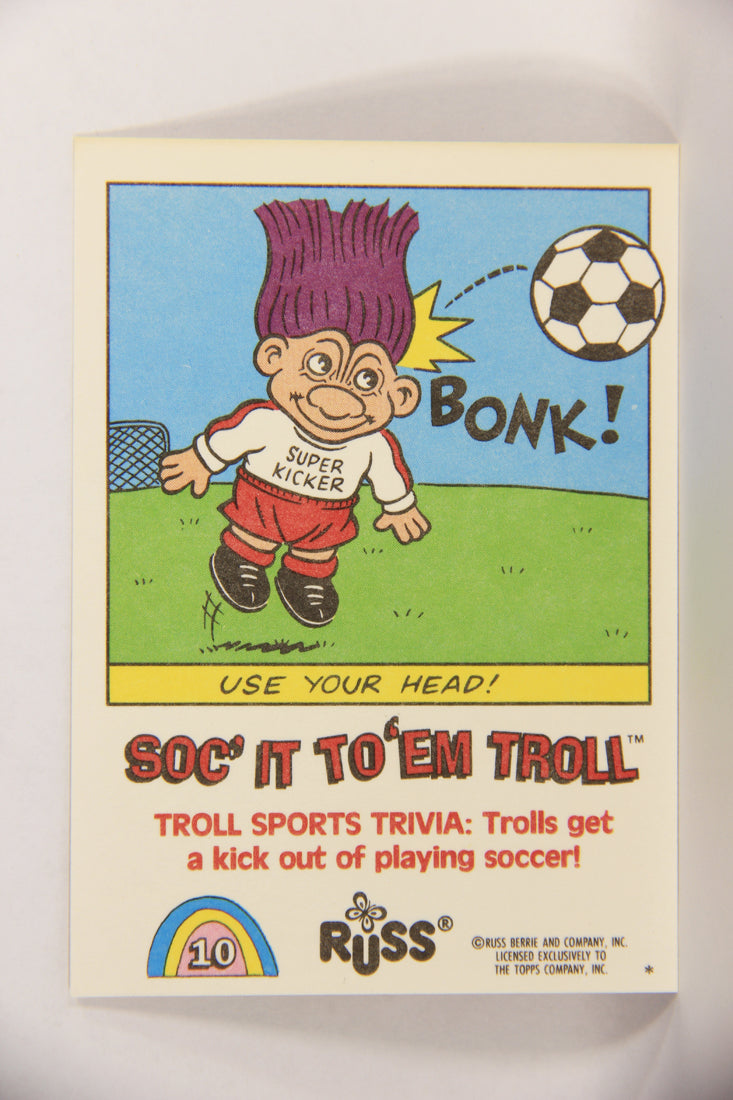 Russ Trolls 1992 Topps Trading Card #10 Soc' It To 'Em Troll ENG L018350