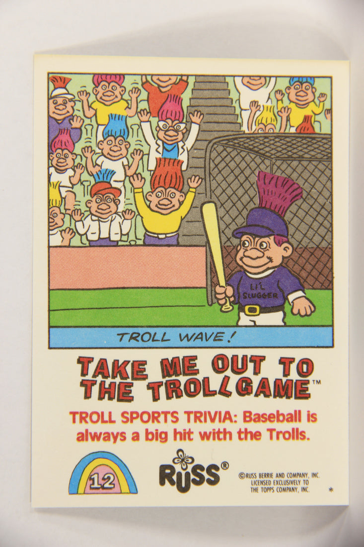 Russ Trolls 1992 Topps Trading Card #12 Take Me Out To The Trollgame ENG L018352