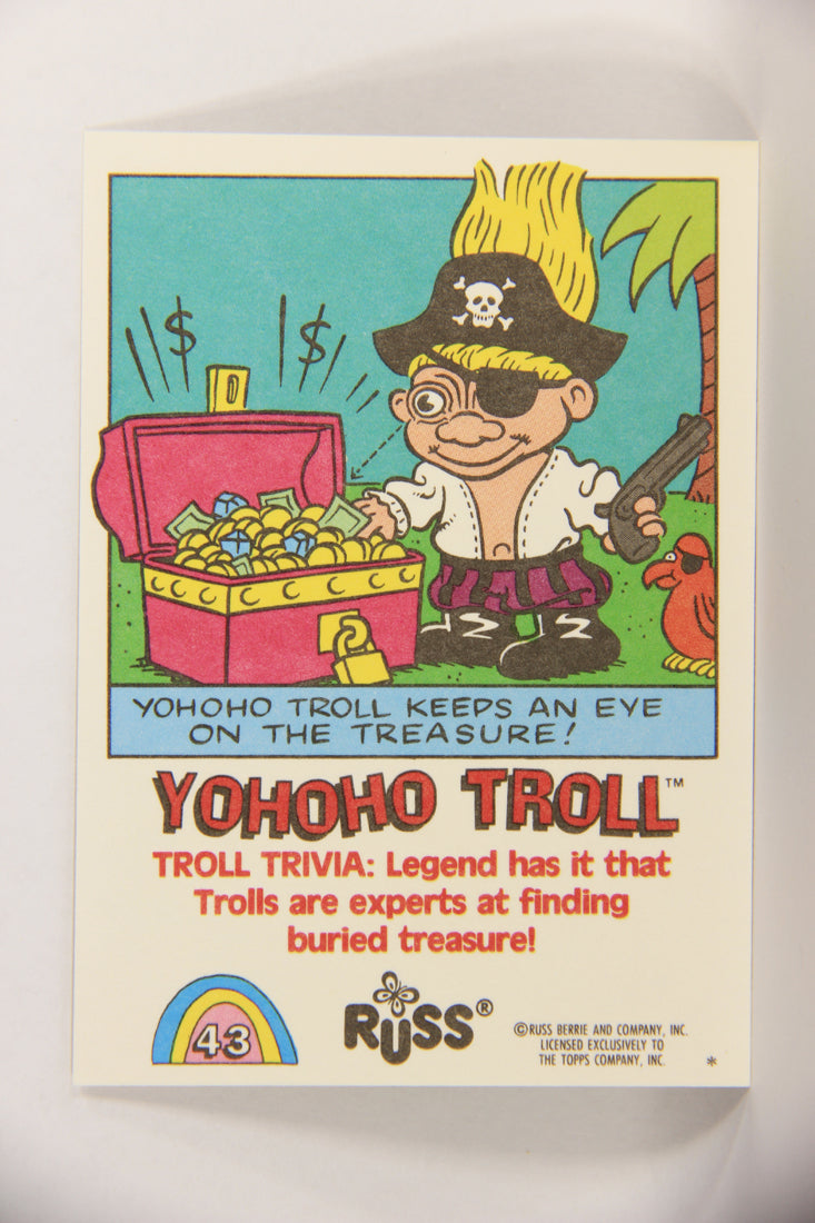 Russ Trolls 1992 Topps Trading Card #43 Yohoho Troll ENG L018383