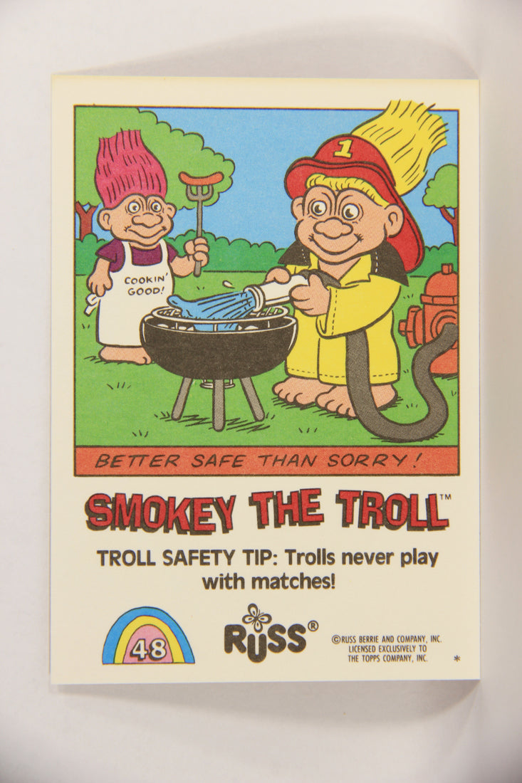 Russ Trolls 1992 Topps Trading Card #48 Smokey The Troll ENG L018388