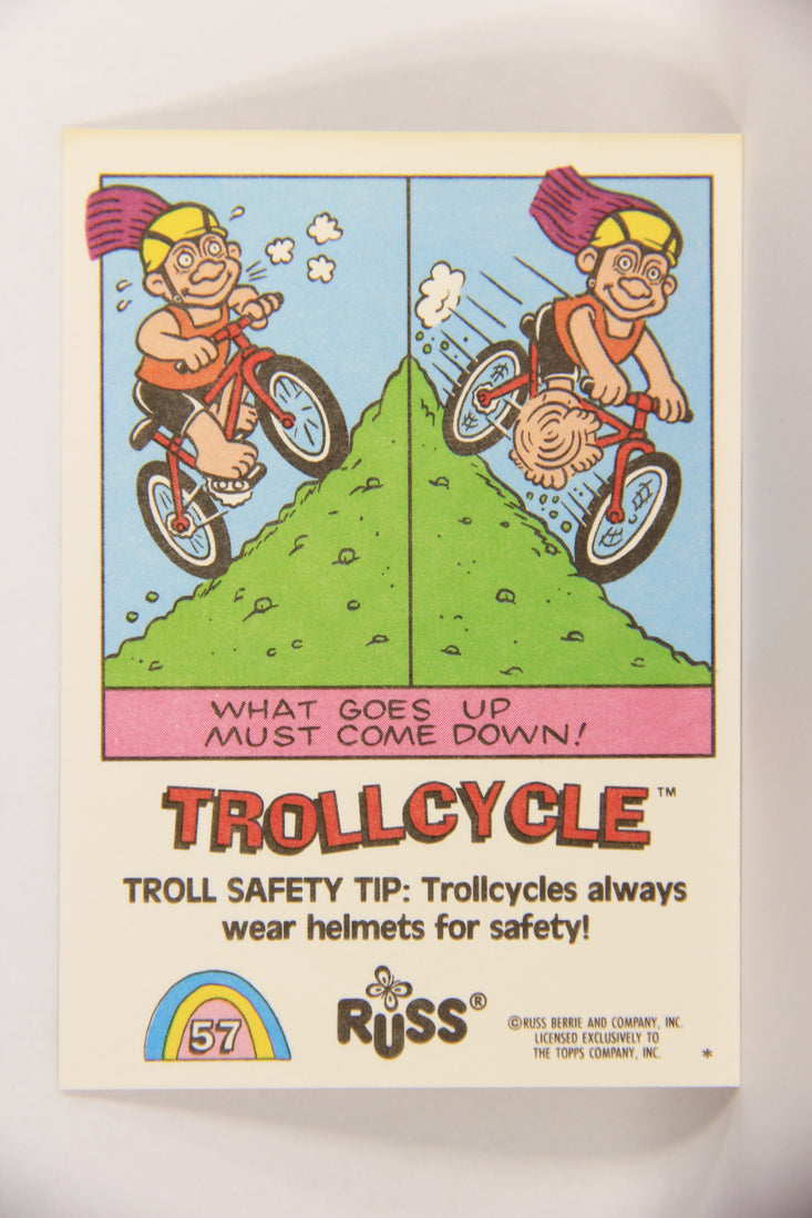 Russ Trolls 1992 Topps Trading Card #57 Trollcycle ENG L018397