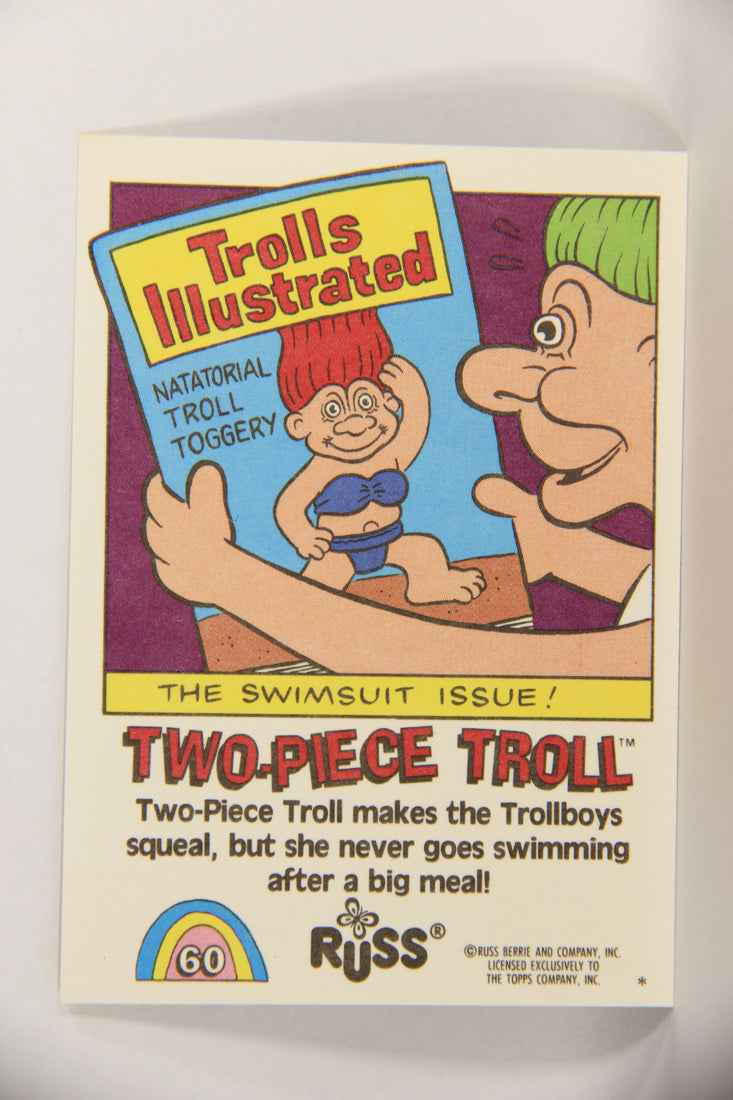 Russ Trolls 1992 Topps Trading Card #60 Two-Piece Troll ENG L018400