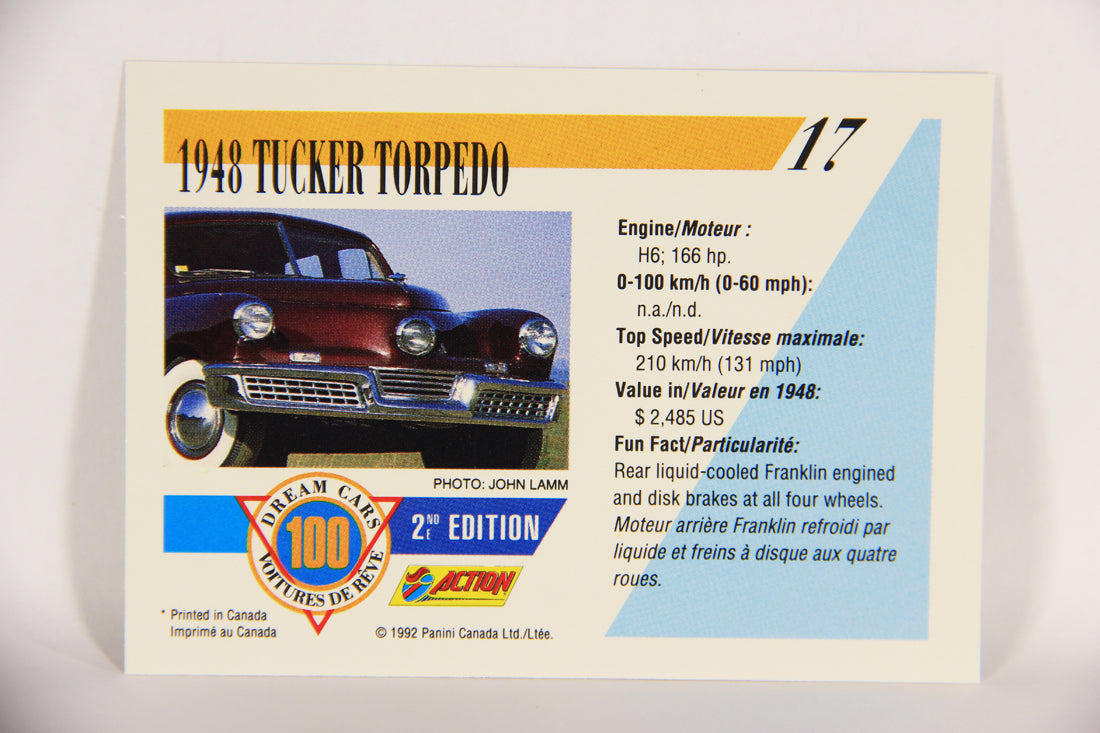 Dream Cars 2nd Edition 1992 Trading Card #17 - 1948 Tucker Torpedo FR-ENG L018498
