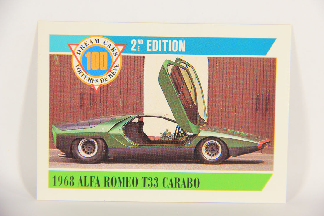 Dream Cars 2nd Edition 1992 Trading Card #48 - 1968 Alfa Romeo T33 Carabo L018521