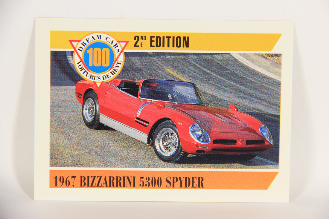Dream Cars 2nd Edition 1992 Trading Card #58 - 1967 Bizzarrini 5300 Spyder L018531