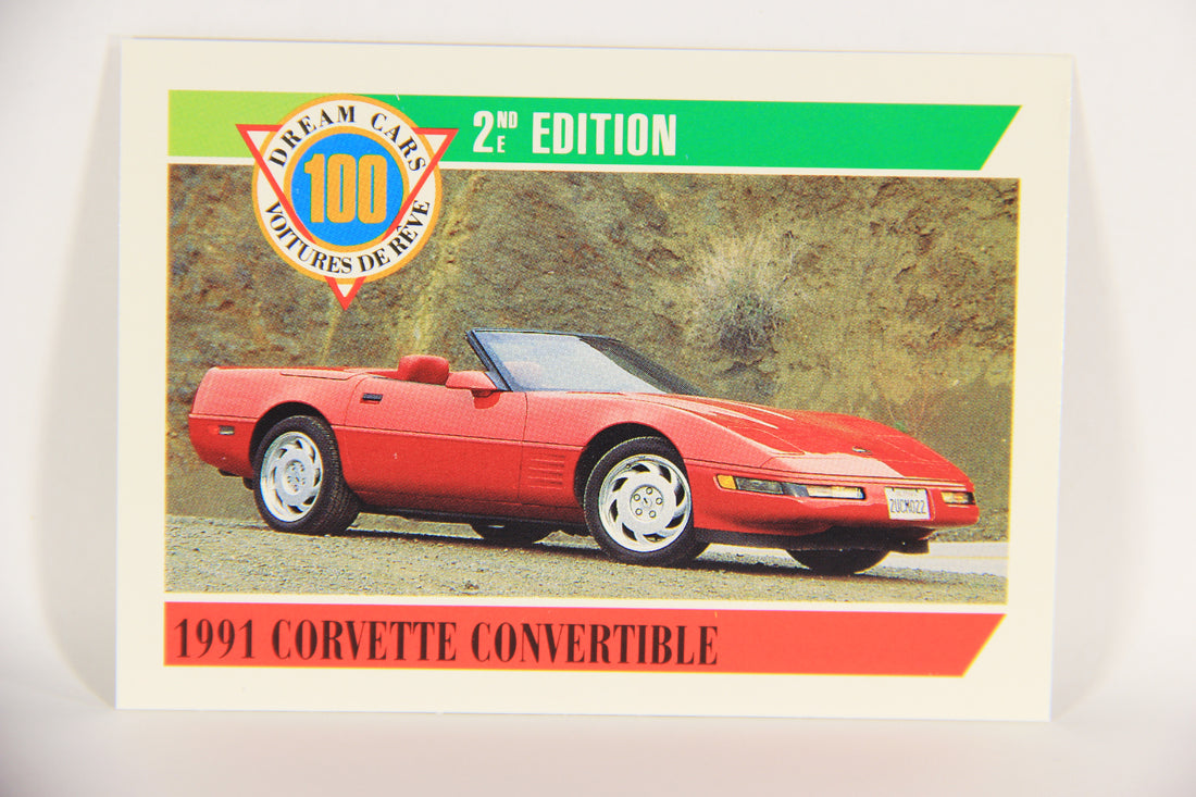 Dream Cars 2nd Edition 1992 Trading Card #77 - 1991 Corvette Convertible FR-ENG L018550