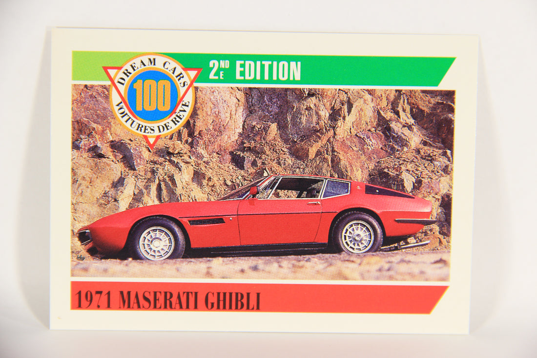 Dream Cars 2nd Edition 1992 Trading Card #81 - 1971 Maserati Ghibli FR-ENG L018554