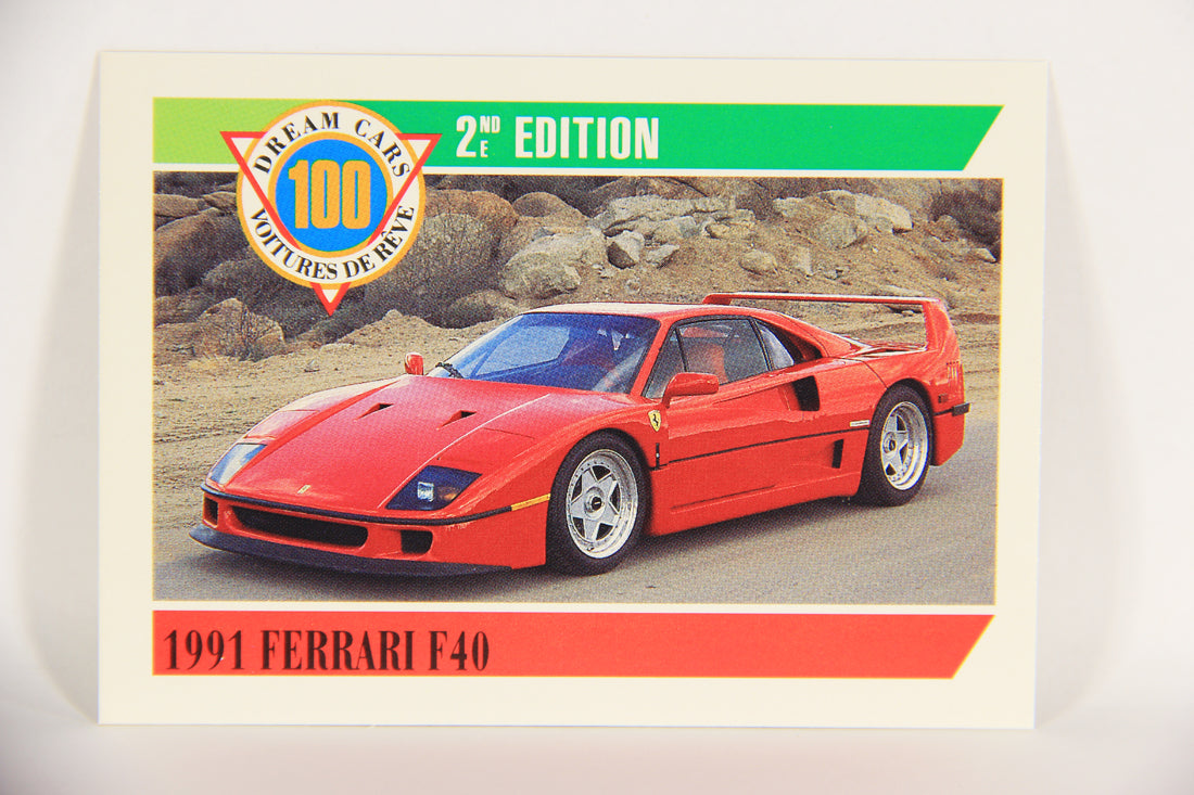 Dream Cars 2nd Edition 1992 Trading Card #83 - 1991 Ferrari F40 FR-ENG L018556