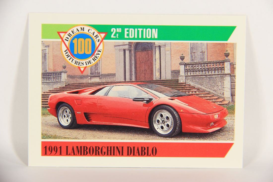 Dream Cars 2nd Edition 1992 Trading Card #85 - 1991 Lamborghini Diablo FR-ENG L018558