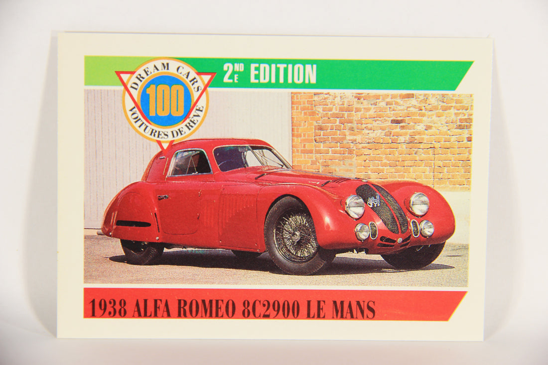 Dream Cars 2nd Edition 1992 Trading Card #92 - 1938 Alfa Romeo 8C2900 Le Mans L018565