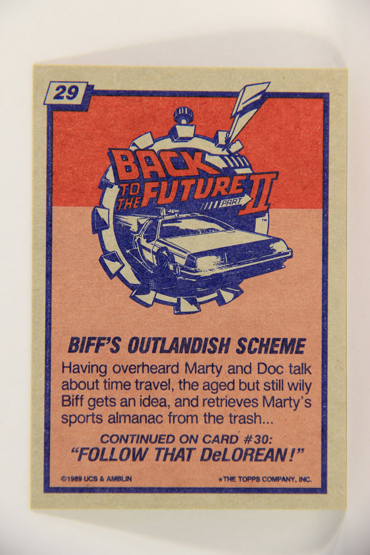 Back To The Future II 1989 Trading Card #29 Biff's Outlandish Scheme L018585