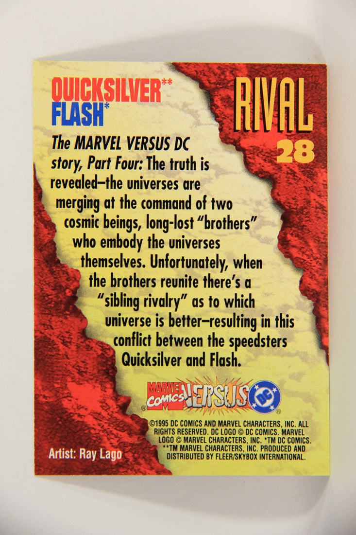 DC Versus Marvel Comics 1995 Trading Card #28 Quicksilver Vs Flash ENG L018615