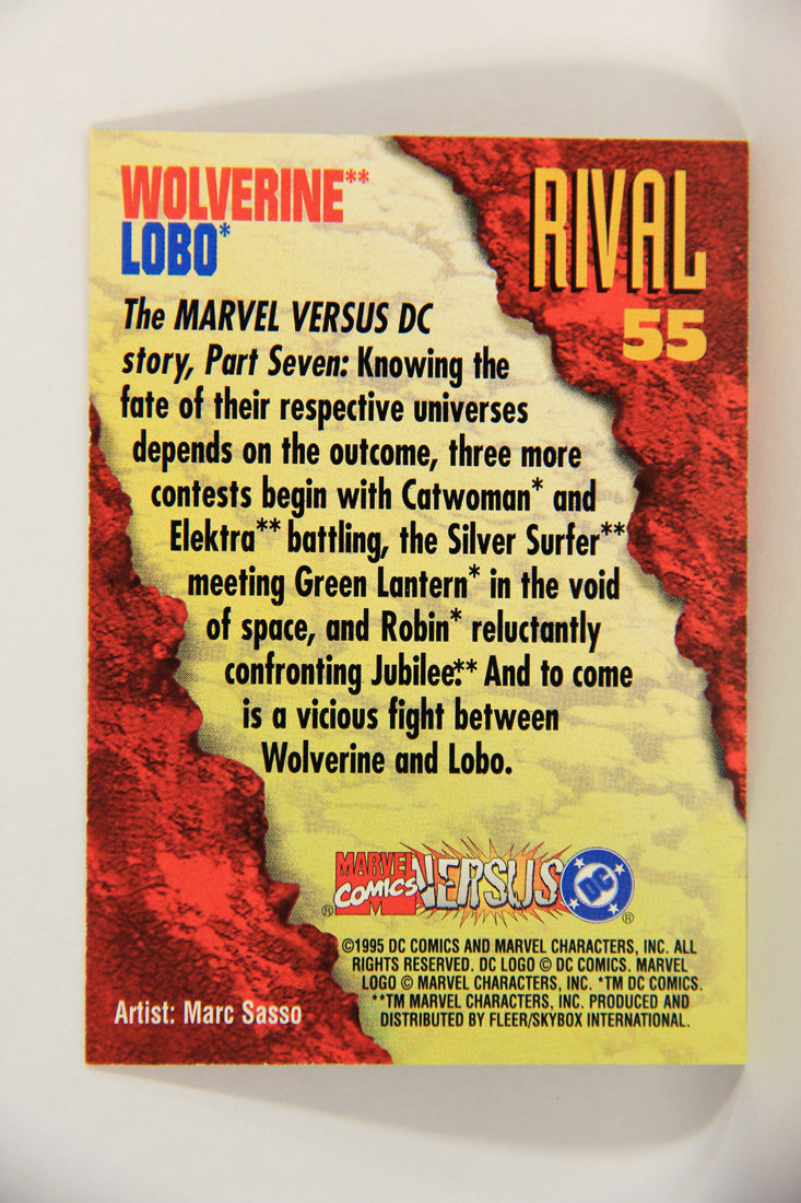 DC Versus Marvel Comics 1995 Trading Card #55 Wolverine Vs Lobo ENG L018619